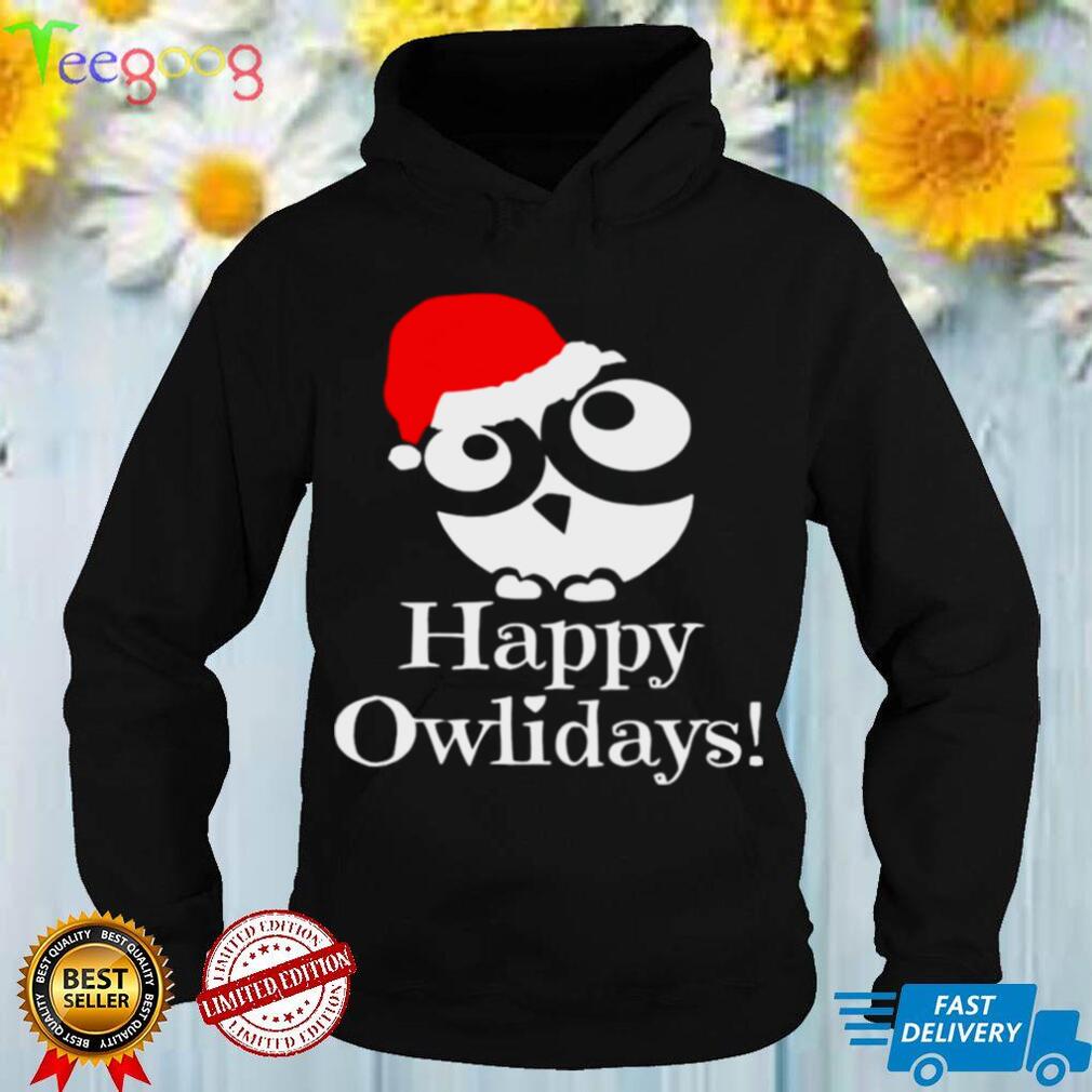 Official Happy Owlidays Christmas shirt hoodie, Sweater