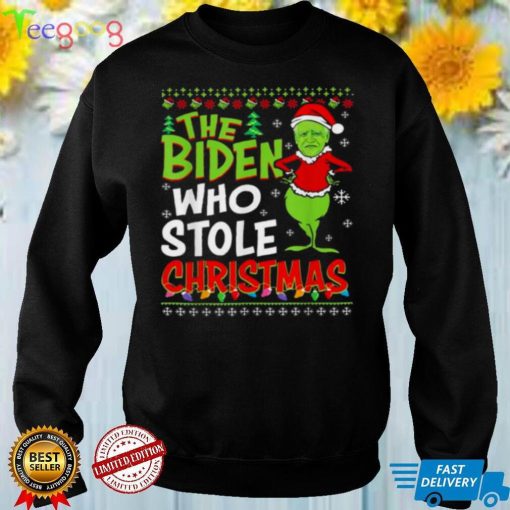 Official The Biden Who Stole Christmas Ugly shirt hoodie, Sweater