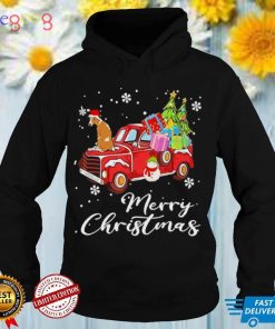 Official Whippet Riding Red Truck Merry Christmas Shirt hoodie, Sweater
