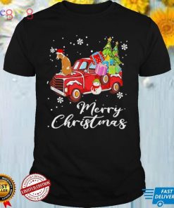 Official Whippet Riding Red Truck Merry Christmas Shirt hoodie, Sweater