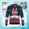 Houston Texans NFL Football Team Logo Symbol Santa Claus Custom Name Personalized 3D Ugly Christmas Sweater Shirt For Men And Women On Xmas Days