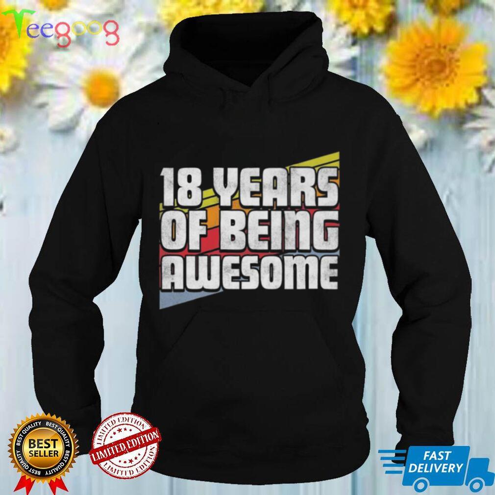 18 Years Of Being Awesome 18th Birthday 2004 Vintage Shirt