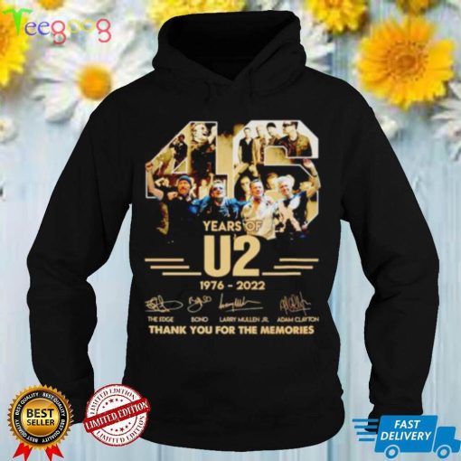 46 years of U2 1976 2022 thank you for the memories shirt
