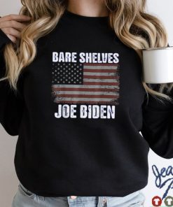 Bare Shelves Biden American Flag Funny Good Times T Shirt tee