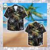 Black cat and palm tree Hawaiian Shirt
