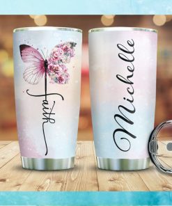 Butterfly Faith Personalized Tumbler