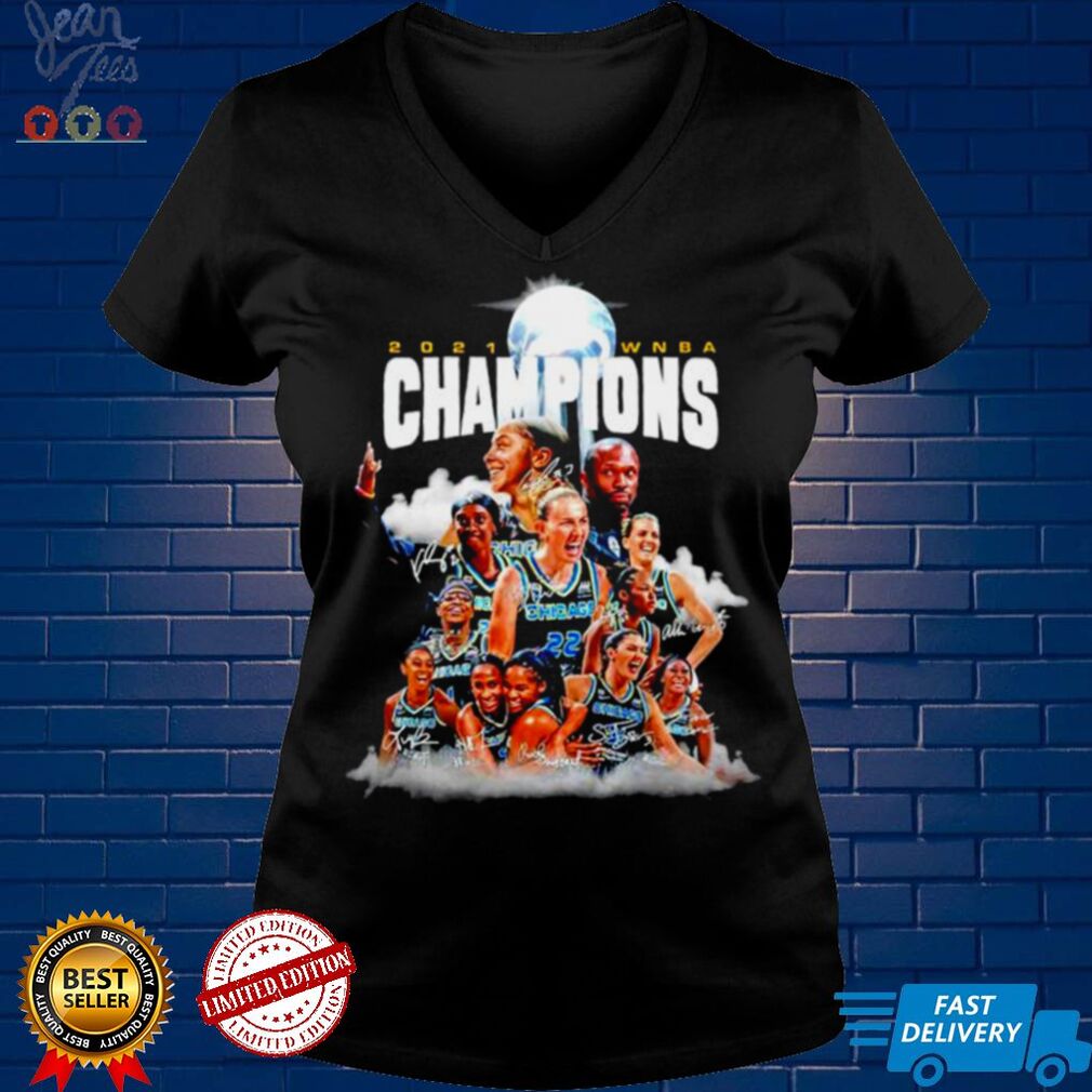 Chicago Sky 2021 WNBA Champions signatures T shirt tee