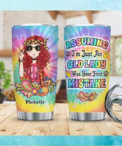Hippie Girl Personalized Tumbler