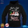 Just A Girl Who Loves Bunnies And Christmas Funny Christmas T Shirt tee