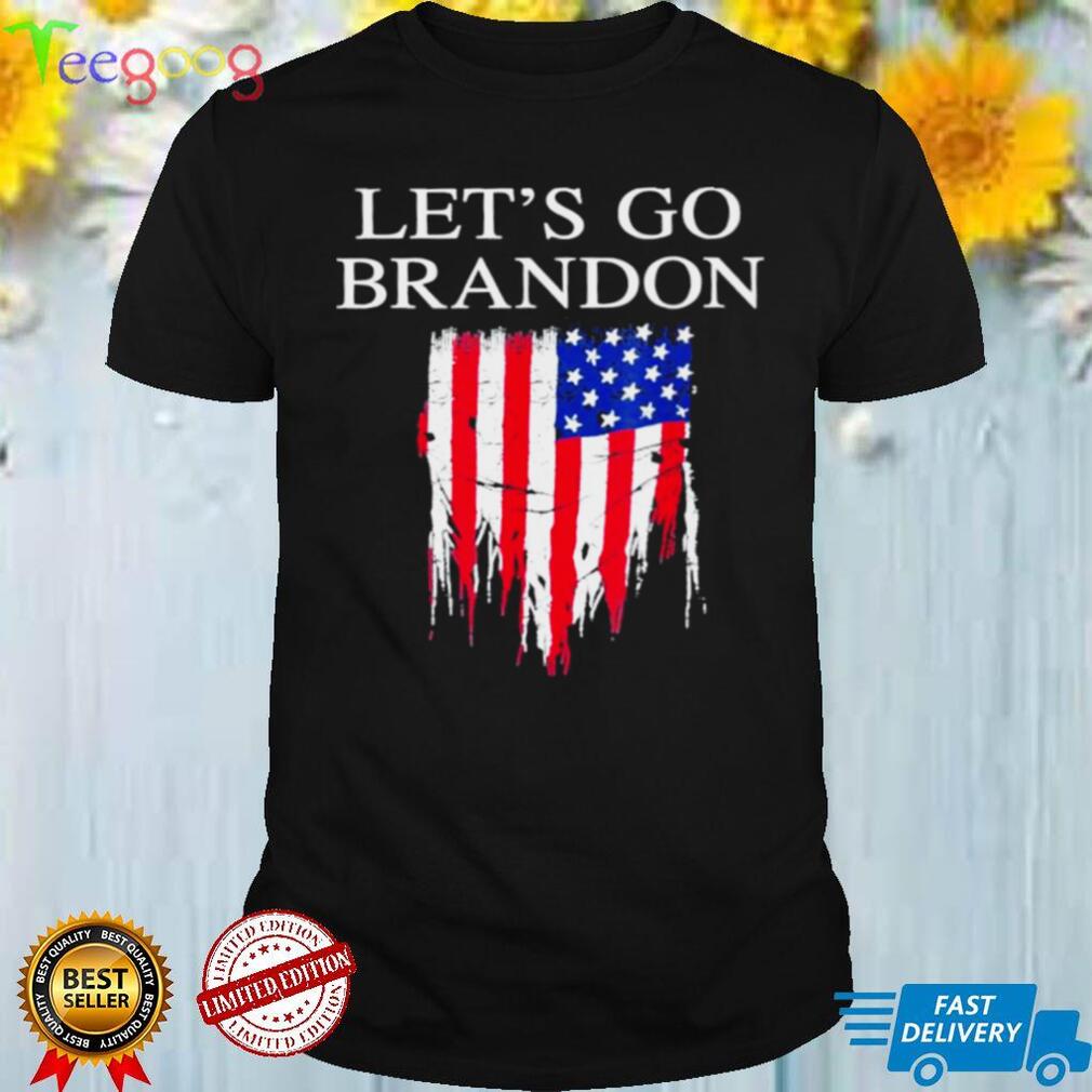 Lets Go Brandon Joe Biden Conservative USA Flag t shirt
