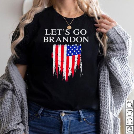Lets Go Brandon Joe Biden Conservative USA Flag t shirt