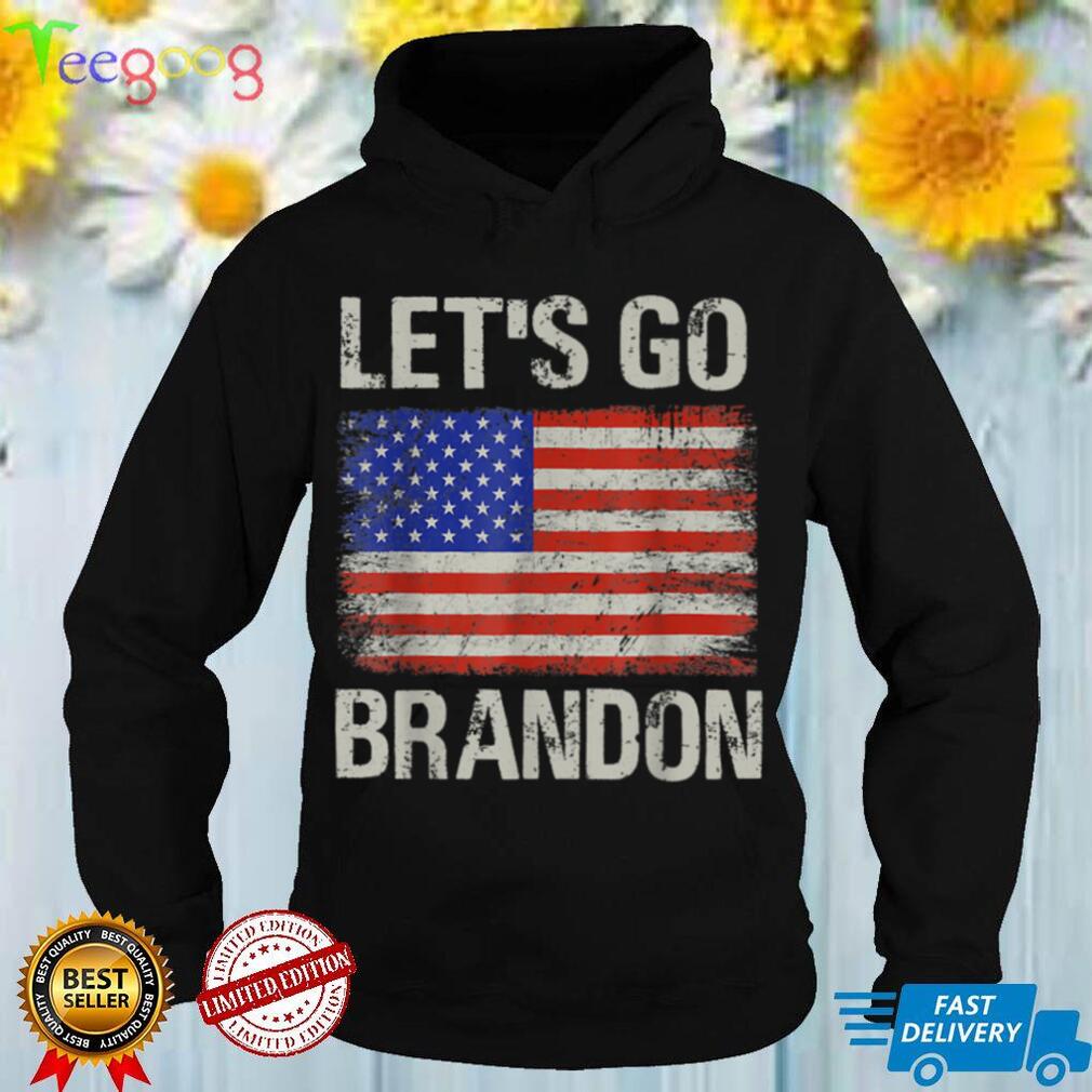 Lets Go Brandon Vintage American Flag Patriotic T Shirt