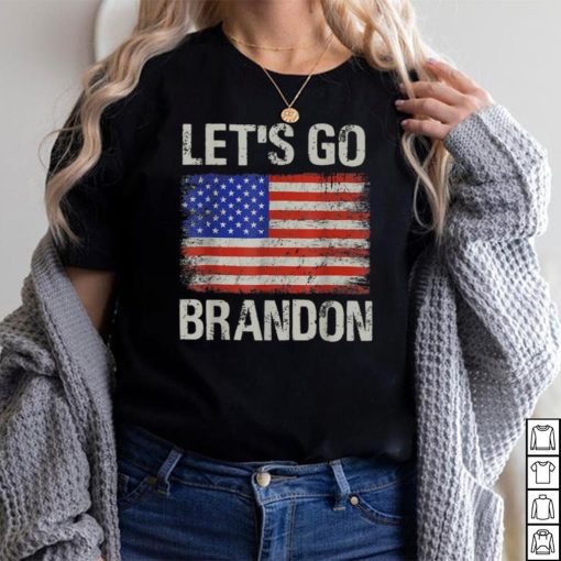 Lets Go Brandon Vintage American Flag Patriotic T Shirt