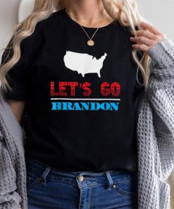 Lets Go Brandon with US stars and stripes T Shirt