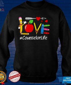 Love Apple Pencil Teacher Counselor Life Shirt tee