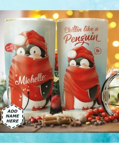 Penguin Christmas Personalized Tumbler