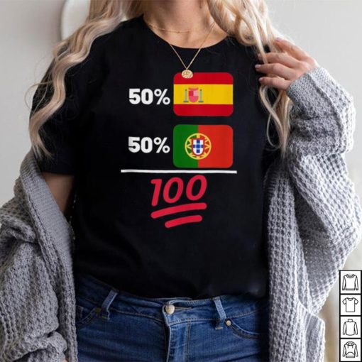 Portuguese Plus Spaniard Mix Flag Heritage Shirt