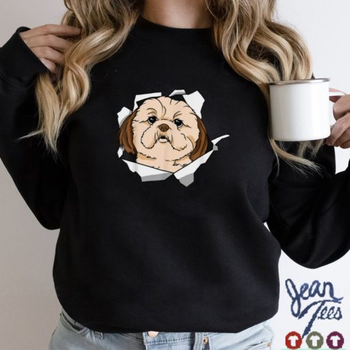 Shih Tzu Dog Breakthrough Cute Dog Animal Lover T Shirt tee