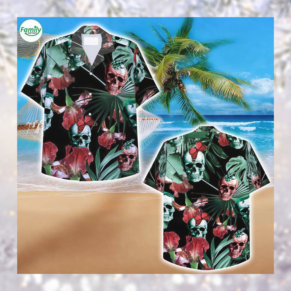 Skull, Animal and Palm tree Hawaiian Shirt