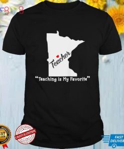 Teaching Is My Favorite Minnesota Map Valentines Day Heart Shirt