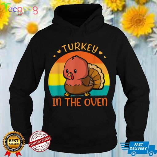 Turkey In The Oven Pregnancy Announcement Thanksgiving Party T Shirt