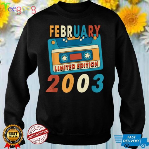 19 Years Old Gifts Legend Since February 2003 19th Birthday T Shirt