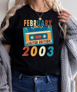 19 Years Old Gifts Legend Since February 2003 19th Birthday T Shirt