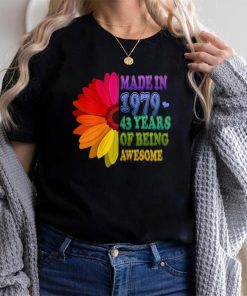 43 Years Old Floral Awesome Since 1979 Gifts 43rd Birthday T Shirt