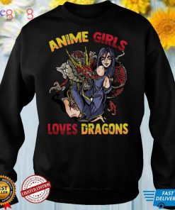 Anime Girls Loves Dragons Kawaii Cute Otaku Manga Sweatshirt