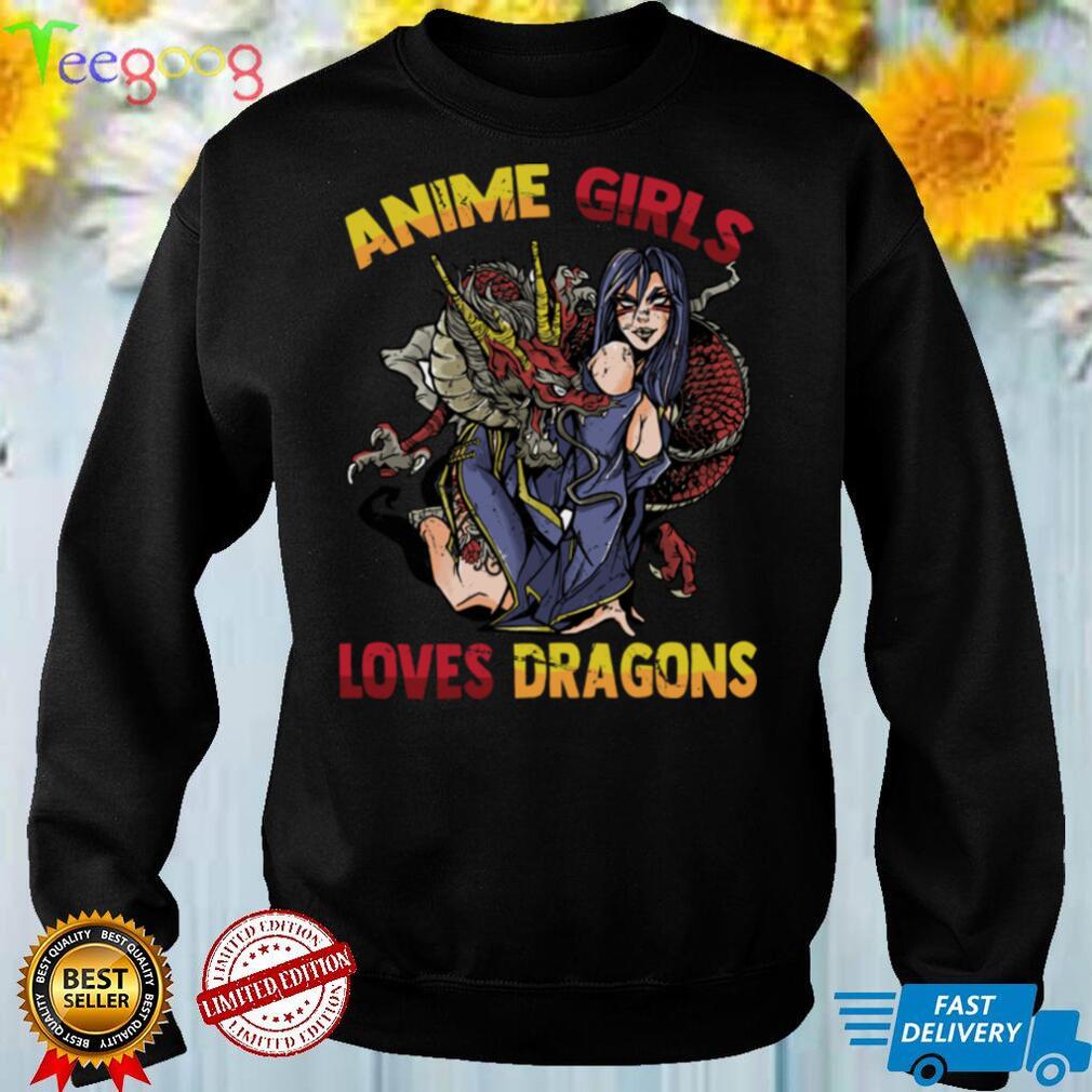 Anime Girls Loves Dragons   Kawaii Cute Otaku Manga Sweatshirt