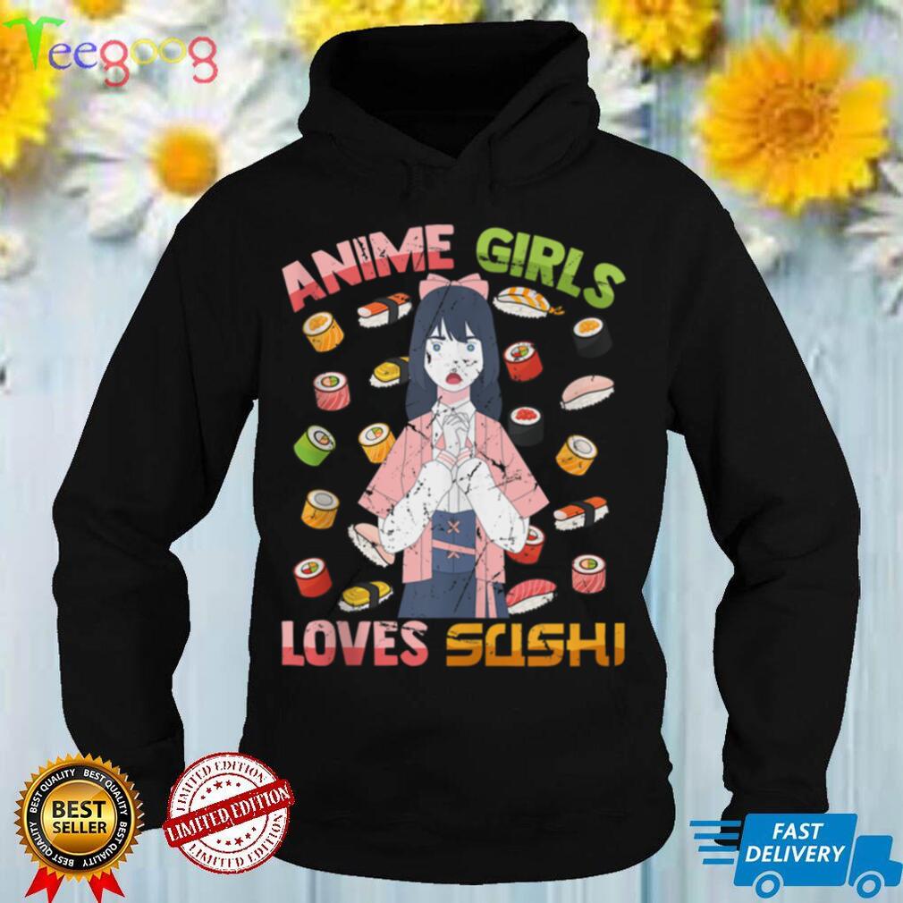 Anime Girls Loves Sushi   Kawaii Cute Manga Otaku Tank Top shirt