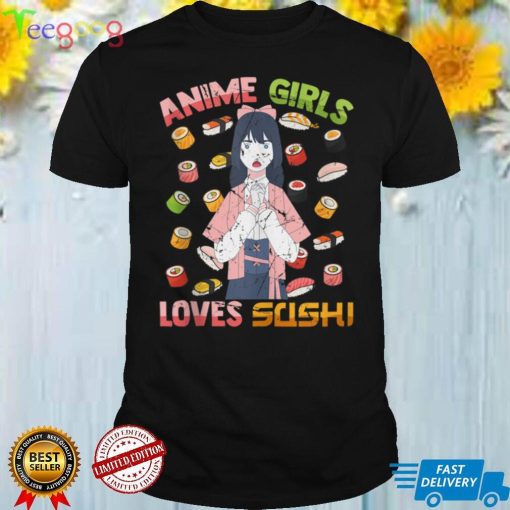 Anime Girls Loves Sushi Kawaii Cute Manga Otaku Tank Top shirt
