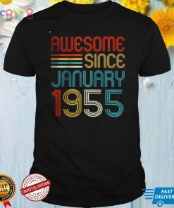 Awesome Since January 1955 67th Birthday Retro Shirt