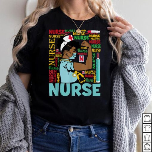 Black African American Nurse CNA Costume Black History Month T Shirt