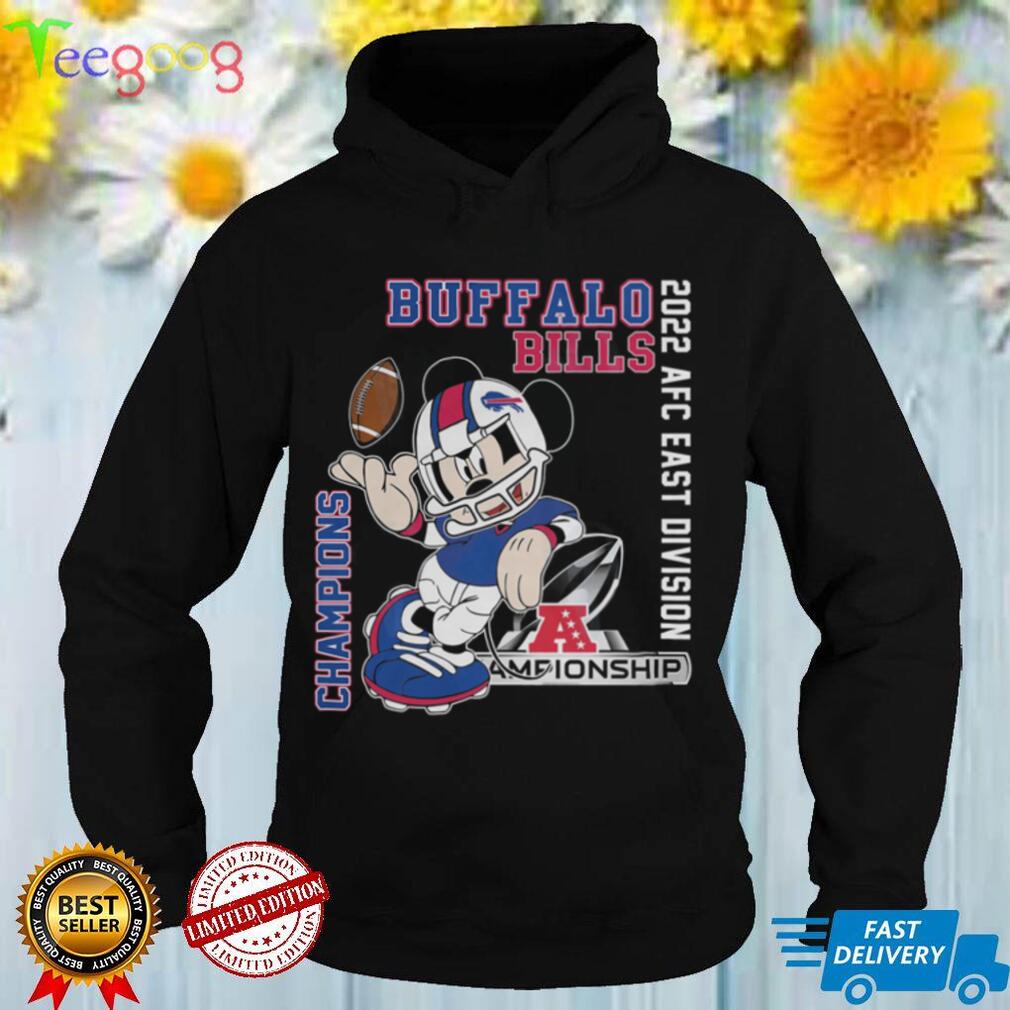 Buffalo Bills 2021 2022 American Football Conference Afc East Champions Nfl Mickey Disney  T Shirt