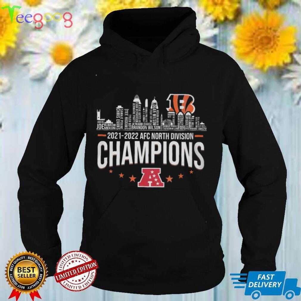 Cincinnati Bengals 2021 2022 Afc North Division Champions Nfl Autographed Two Sided  Shirt