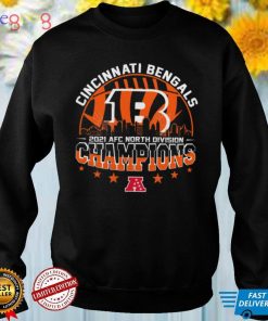 Cincinnati Bengals 2022 2021 AFC North Division Championship NFL Football Two Sided Graphic Unisex T Shirt
