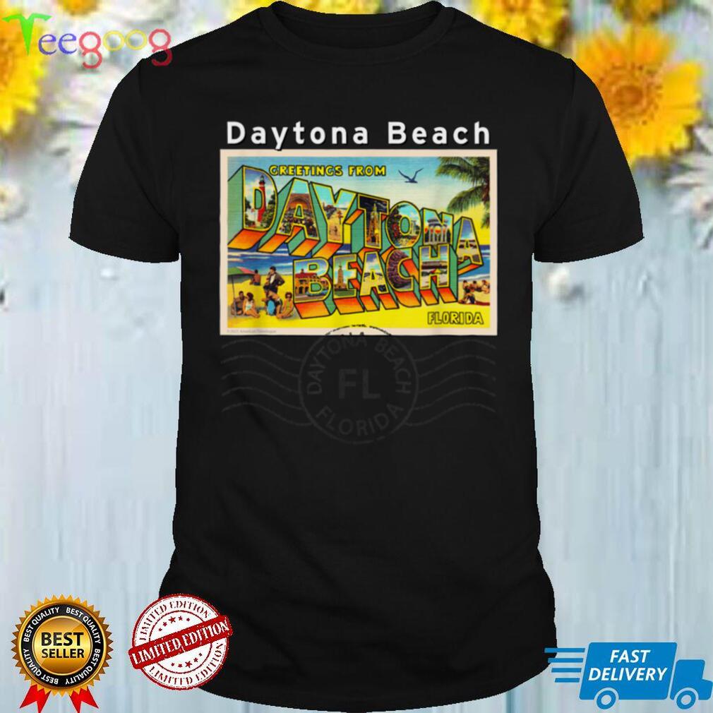 Daytona Beach Florida FL Large Letter Postcard Postmarked T Shirt