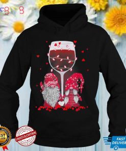 Couple Gnome Valentine Day Wine Lovers Matching T Shirt