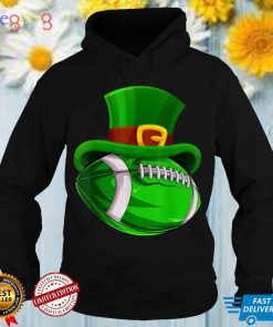 Football Lover St Patricks Day Ball Leprechaun Hat Boys Men T Shirt