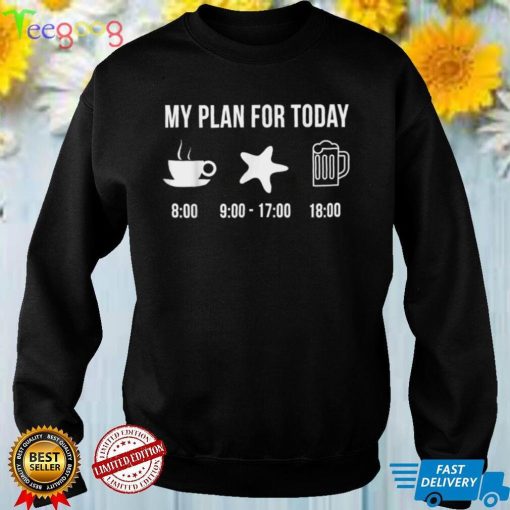 Funny Starfish Animal Zookeeper Wildlife My Plan For Today T Shirt