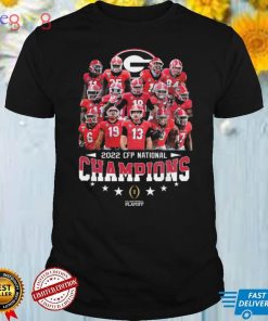 Georgia Bulldogs 2022 Cfp National Champions Autographed Ncaa Football T Shirt