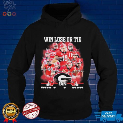 Georgia Bulldogs Team Win Lose Or Tide Fan Till i Die Signatures Shirt
