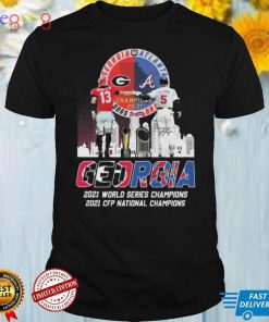 Georgia Bulldogs and Atlanta Braves Stetson Bennett and Freddie Freeman 2021 Champions shirt