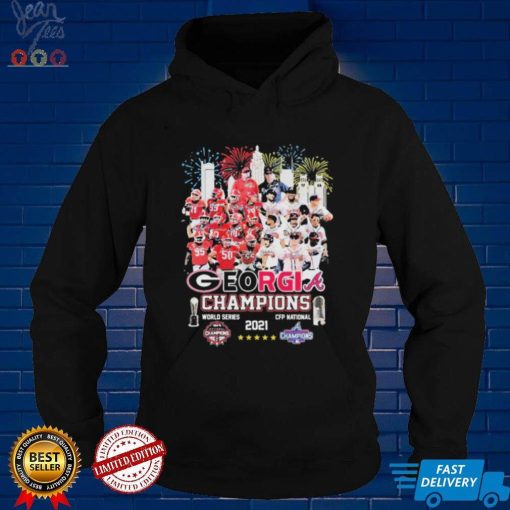 Georgia Sport Team Champions 2021 World Series And CFP National Signatures Shirt