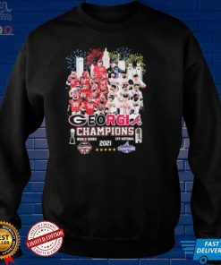 Georgia Sport Team Champions 2021 World Series And CFP National Signatures Shirt