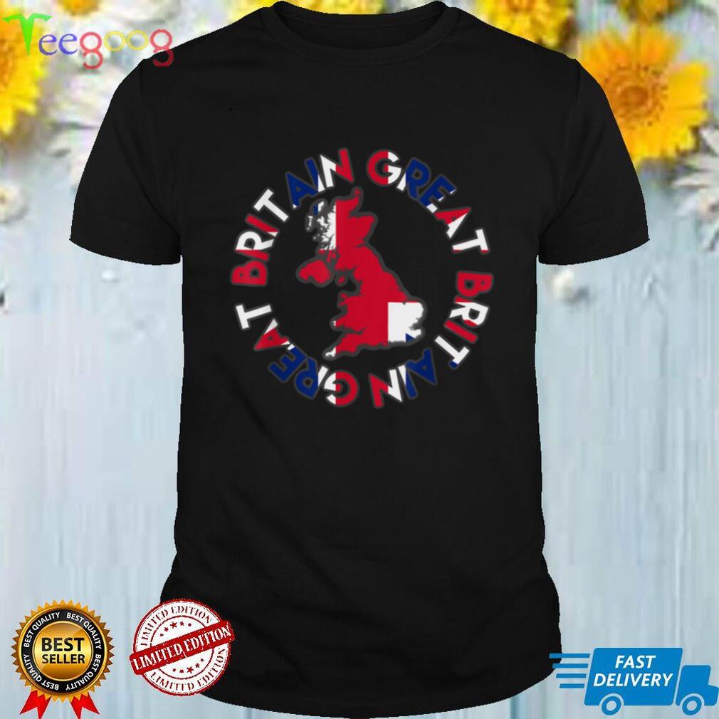 Great Britain design with lettering and the flag T Shirt