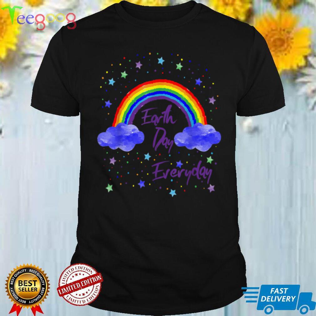 Earth Day Everyday Protect Wildlife Rainbow Climate Change T Shirt