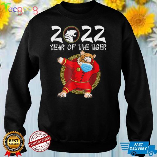 Happy Chinese New Year 2022 Year Of The Tiger Dabbing Mask T Shirt
