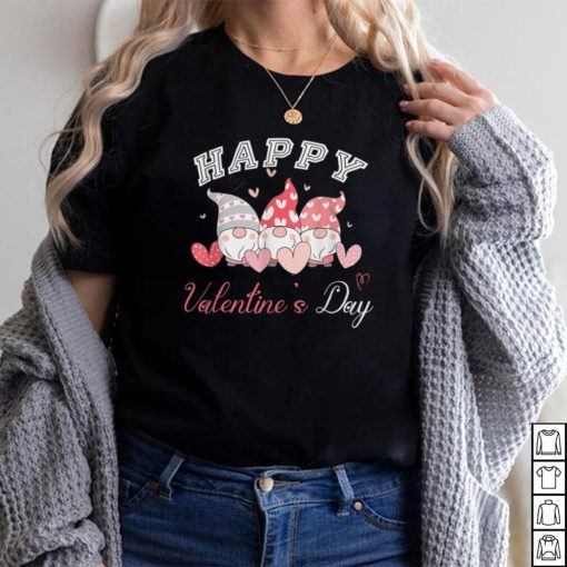 Happy Valentine's Day Three Gnome Heart T Shirt